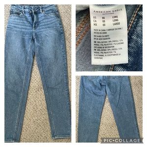 American eagle 00 long mom jeans